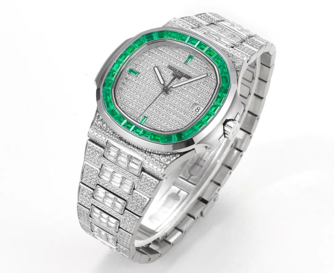 Patek Philippe Nautilus Platinum Green Watch - Image 2