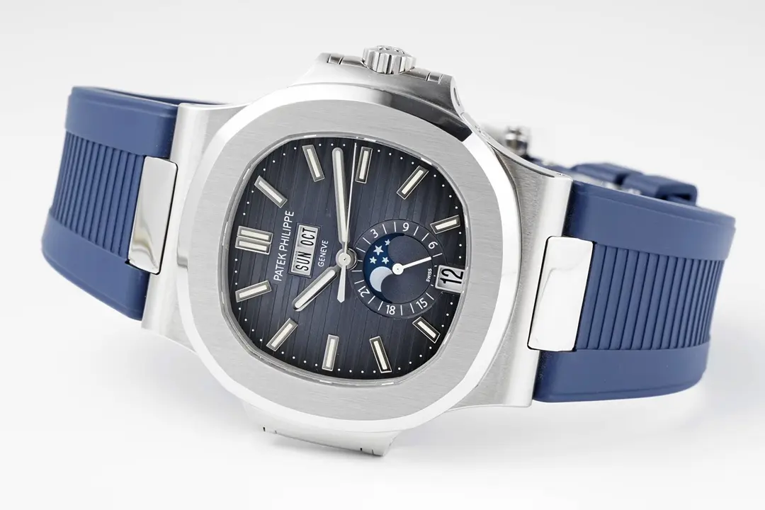 Patek Philippe Blue Nautilus Rubber Watch - Image 5