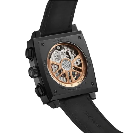 TAG Heuer Monaco Men Automatic Black Alligator Watch CBL2180.FC6497 - Image 3