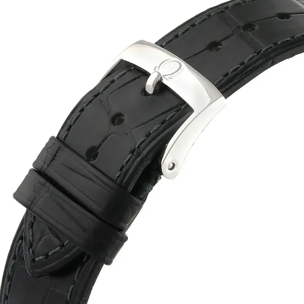 Omega De Ville Men Automatic Silver Leather Watch O42413402002001 - Image 5