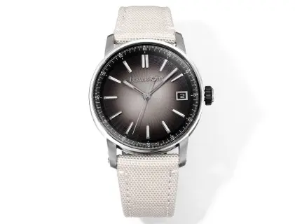 watch Audemars Piguet CODE 11.59 Stainless Steel Watch with Smoked Dial and Beige Fabric Strap. 41mm