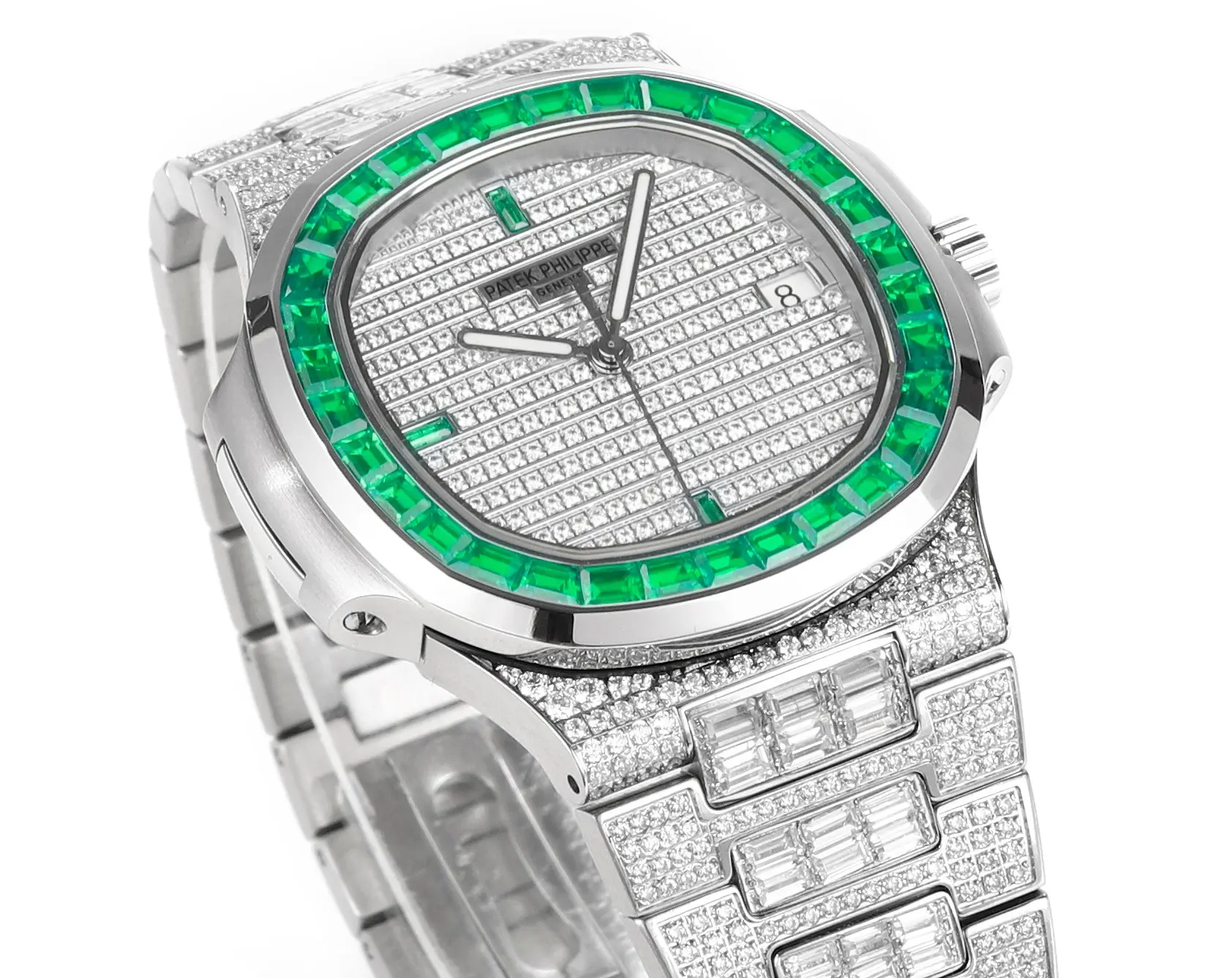 Patek Philippe Nautilus Platinum Green Watch - Image 3