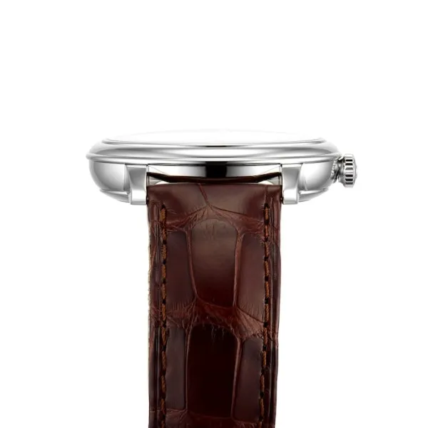 Omega De Ville Men Automatic Silver Leather Watch O42413402002002 - Image 4