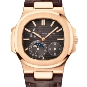 Patek Philippe Nautilus Moon Phase Rose Gold Watch 5712R-001