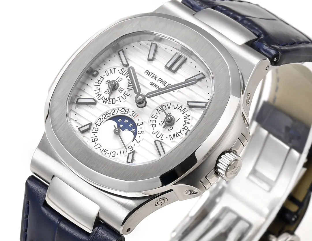 TW Patek Philippe Nautilus Blue Strap Watch - Image 4