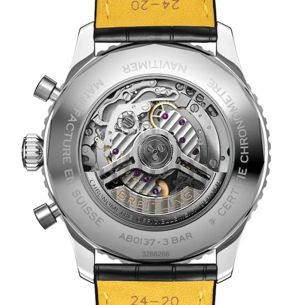 Breitling Navitimer Men Automatic Black Alligator Watch AB0137211B1P1 - Image 4