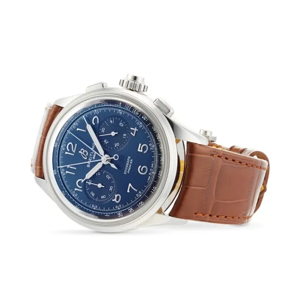 Breitling Premier Men Blue Alligator Watch AB1510171C1P1 - Image 4