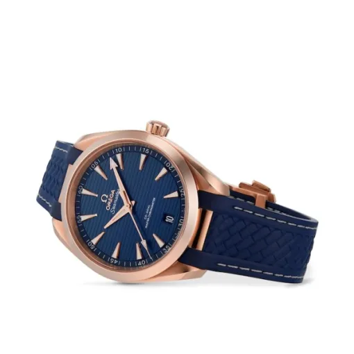 Omega Seamaster Aqua Terra Men Automatic Blue 18ct Rose Gold Watch O22052412103001 - Image 3
