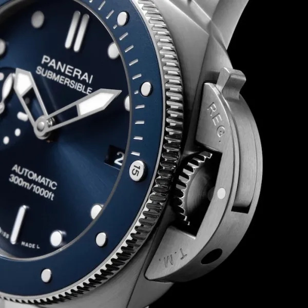 Panerai Submersible Men Automatic Blue Stainless Steel Watch PAM01068 - Image 5