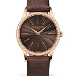 Patek Philippe Calatrava Diamond Brown Dial Ladies Watch 4897R-001