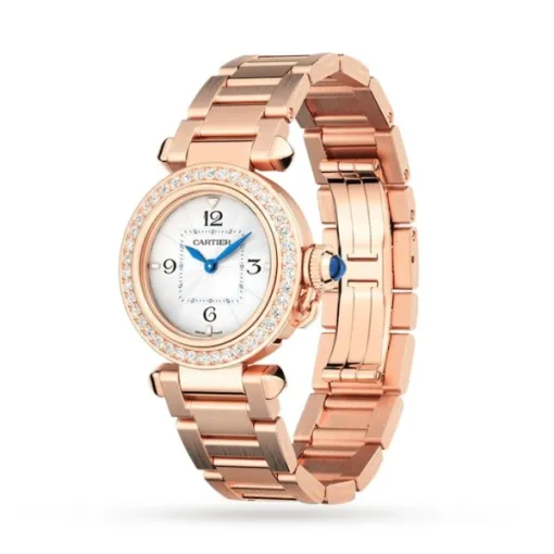 Cartier Pasha de Cartier Women Quartz Silver 18ct Rose Gold Watch WJPA0018 - Image 2