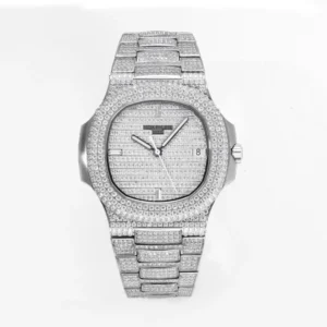 Patek Philippe Nautilus Full Star Watch. Platinum