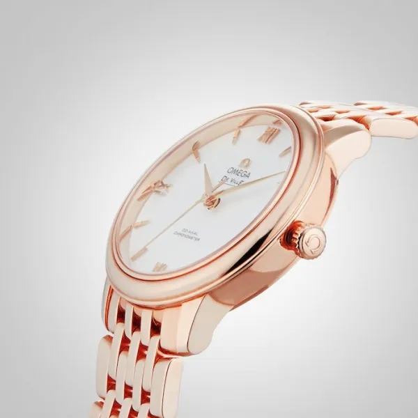 Omega De Ville Women Automatic Mother of Pearl 18ct Rose Gold Watch O42450332005002 - Image 5
