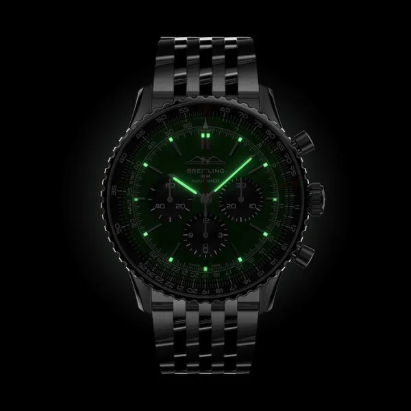 Breitling Navitimer Men Automatic Green Stainless Steel Watch AB0137241L1A1 - Image 5