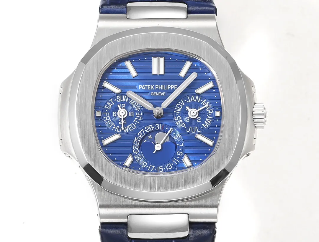 Patek Philippe Blue Nautilus Perpetual Watch - Image 2