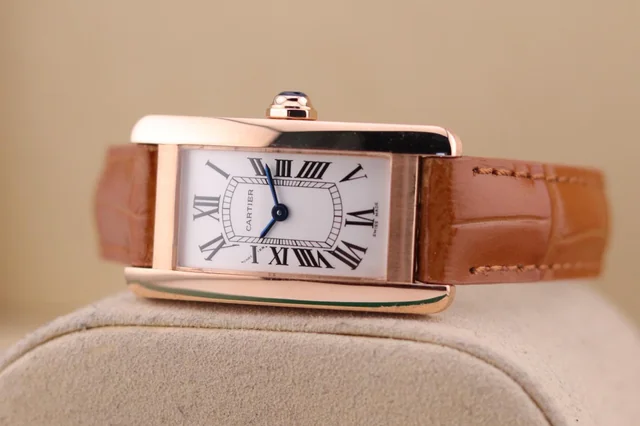 Cartier Tank Americaine Women Quartz Silver Alligator Watch W2607456 - Image 2