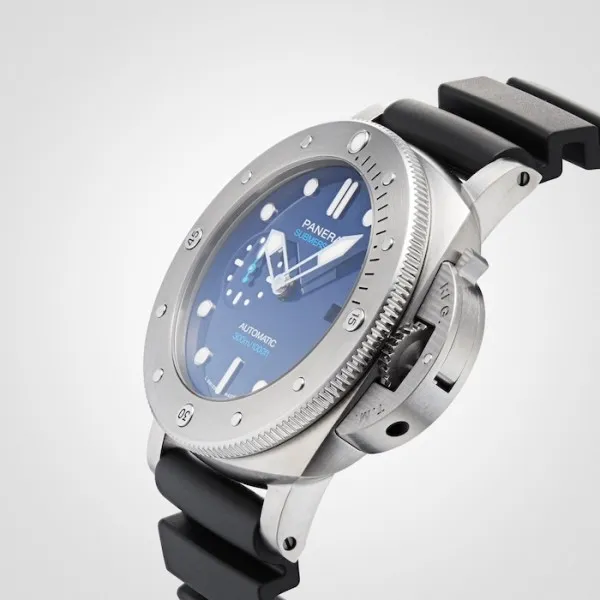 Panerai Submersible Men Automatic Blue Rubber Watch PAM00692 - Image 5