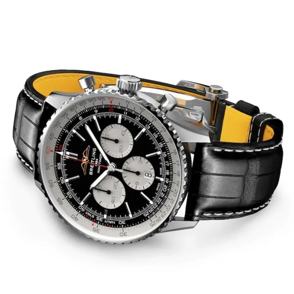Breitling Navitimer Men Automatic Black Alligator Watch AB0137211B1P1 - Image 3
