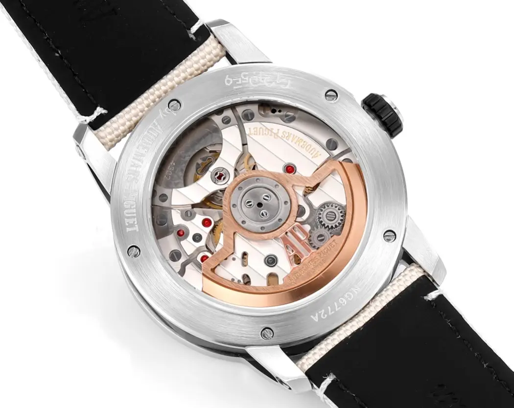 watch Audemars Piguet CODE 11.59 Stainless Steel Watch with Smoked Dial and Beige Fabric Strap. 41mm - Image 6