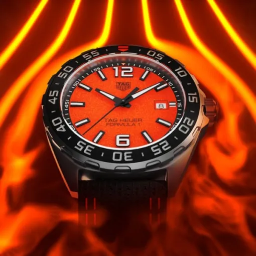 TAG Heuer Formula 1 Men Quartz Orange Canvas Watch WAZ101A.FC8305 - Image 5