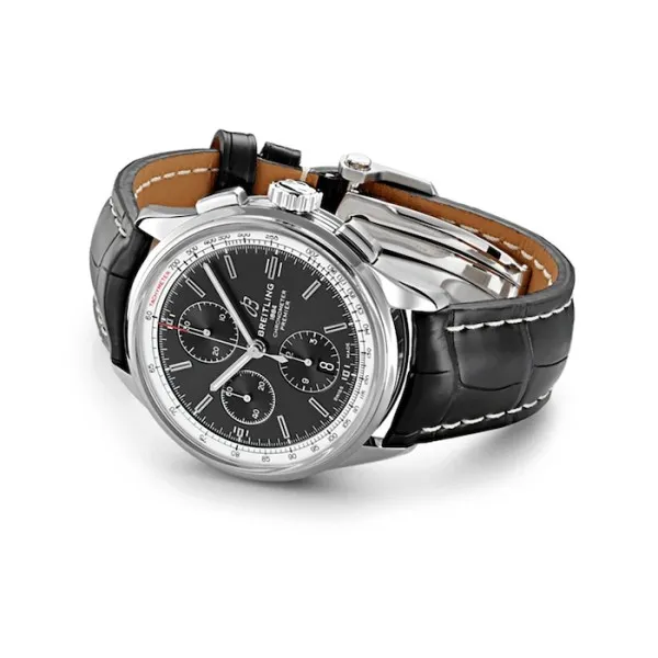 Breitling Premier Men Automatic Black Crocodile Watch A13315351B1P1 - Image 3