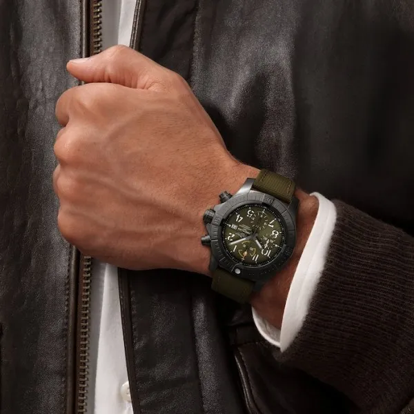 Breitling Avenger Men Automatic Green Leather Watch V13317101L1X2 - Image 4