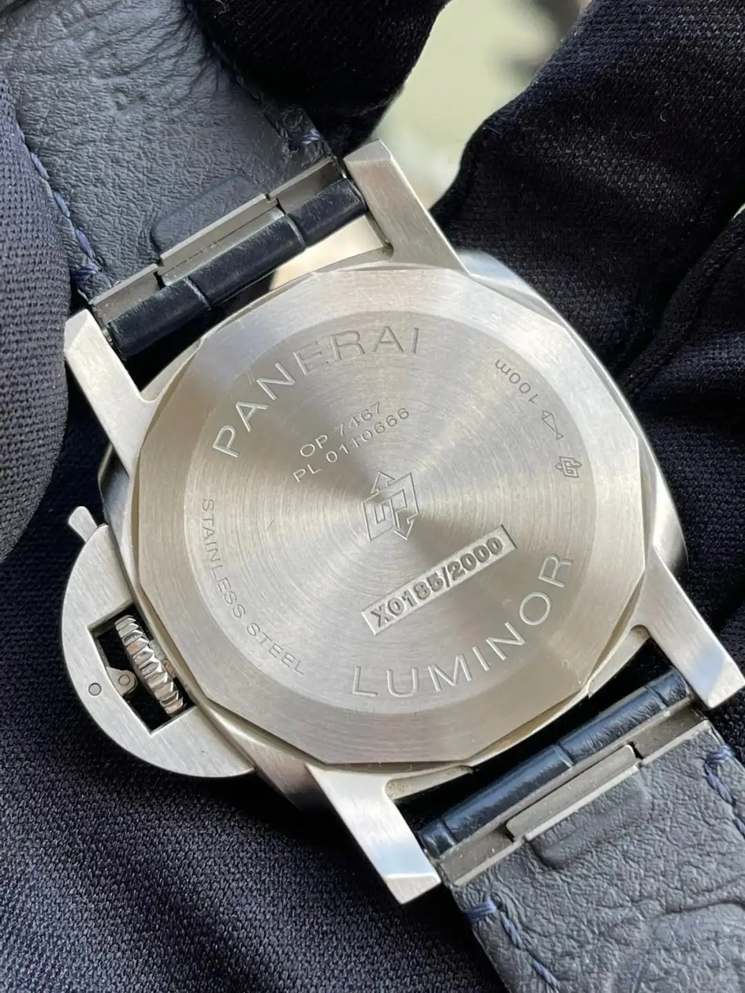 Panerai Luminor Due Unisex Automatic Blue Alligator Watch PAM01273 - Image 5