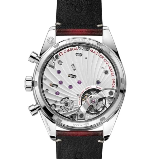 Omega Speedmaster Men Automatic Red Leather Watch O33212415111001 - Image 2