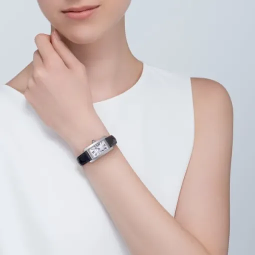 Cartier Tank Americaine Women Quartz Silver Alligator Watch WSTA0043 - Image 4