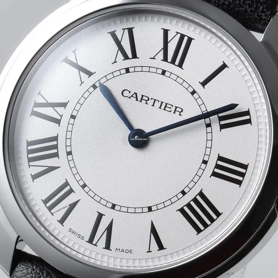 Cartier Ronde Must Women Quartz Silver Calf Watch WSRN0030 - Image 3