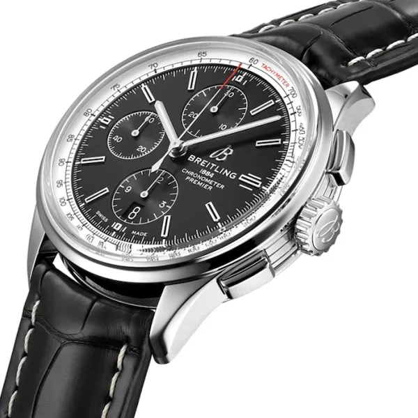 Breitling Premier Men Automatic Black Crocodile Watch A13315351B1P1 - Image 2