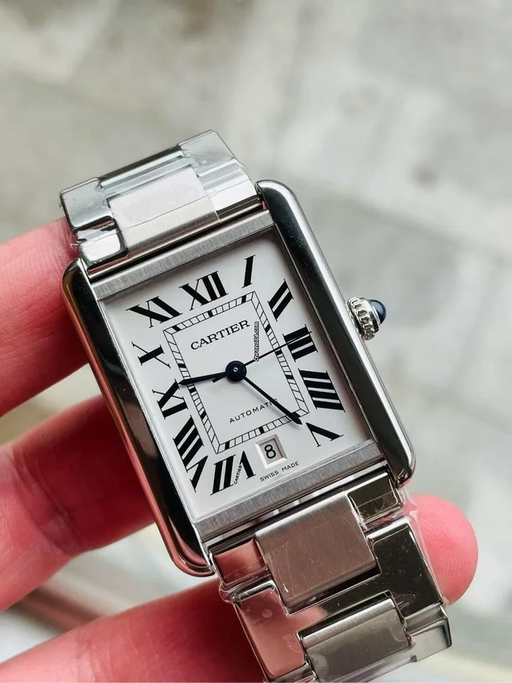 Cartier Tank Must Men Automatic Silver Stainless Steel Watch WSTA0053 - Image 2
