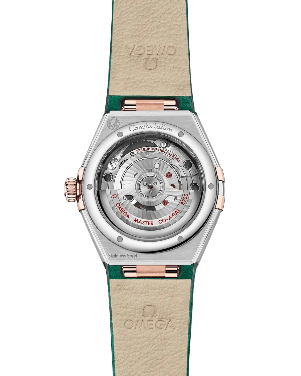 Omega Constellation Women Automatic Green Leather Watch O13128292099001 - Image 2