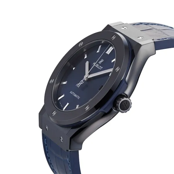 Hublot Classic Fusion Men Automatic Blue Rubber and Alligator Watch 511.CM.7170.LR - Image 6