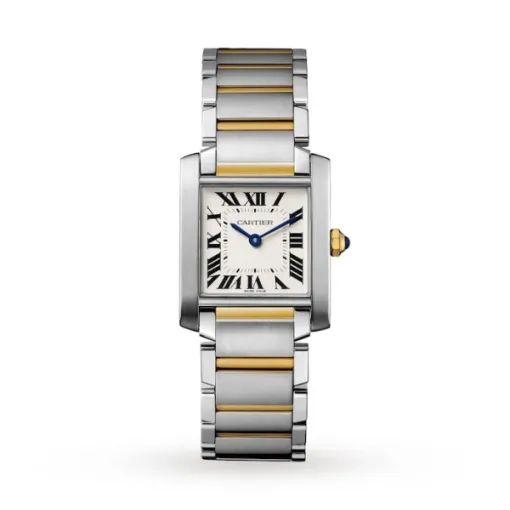 Cartier Tank Francaise Women Quartz Silver Bicoloured Watch W2TA0003