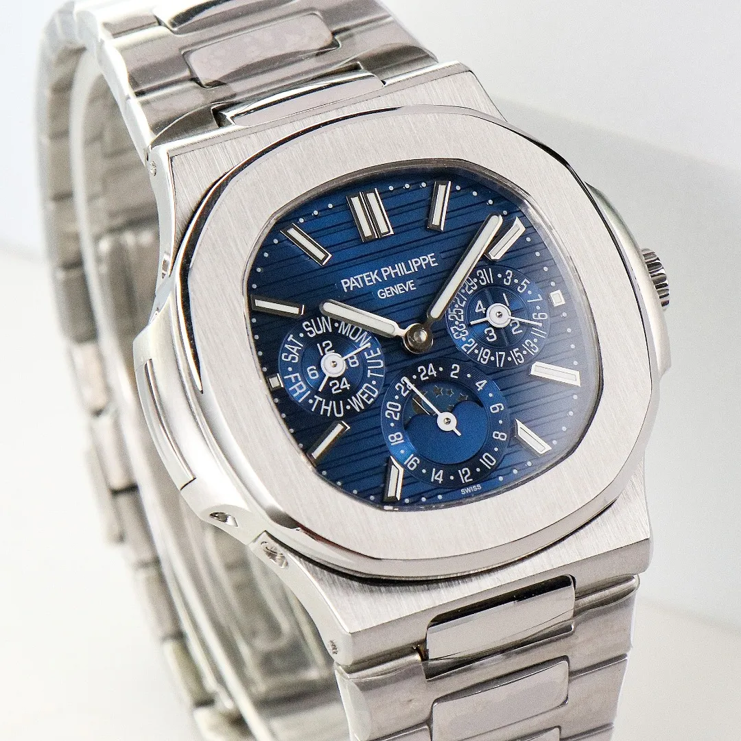 Patek Philippe Blue Nautilus Perpetual Watch - Image 2
