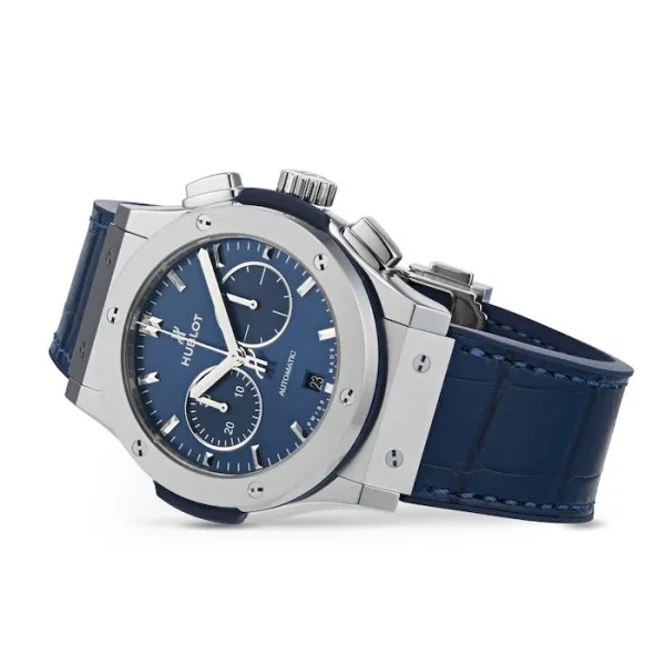 Hublot Classic Fusion Men Automatic Blue Rubber and Alligator Watch 541.NX.7170.LR - Image 2
