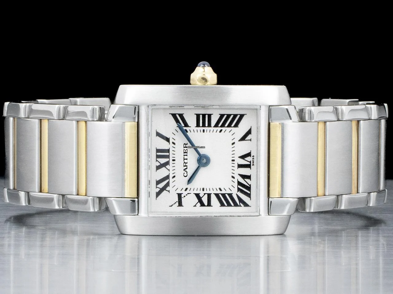 Cartier Tank Francaise Women Quartz Silver Bicoloured Watch W2TA0003 - Image 3