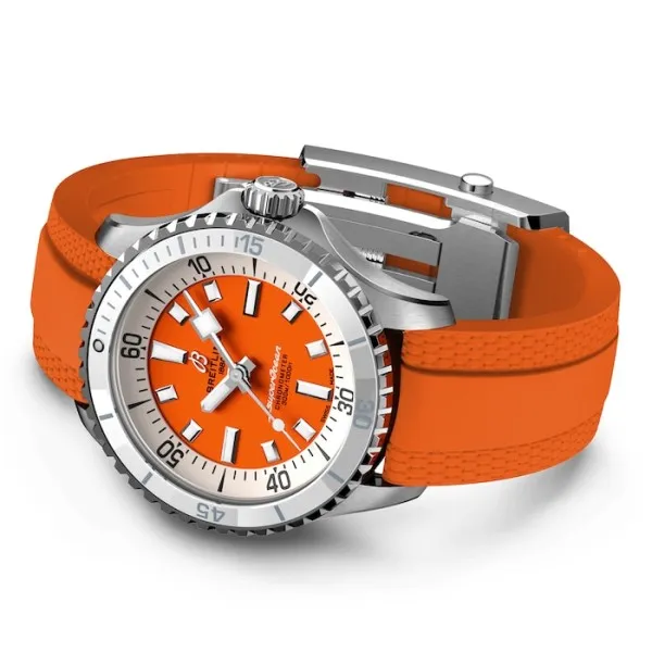 Breitling Superocean Unisex Automatic Orange Rubber Watch A17377211O1S1 - Image 4