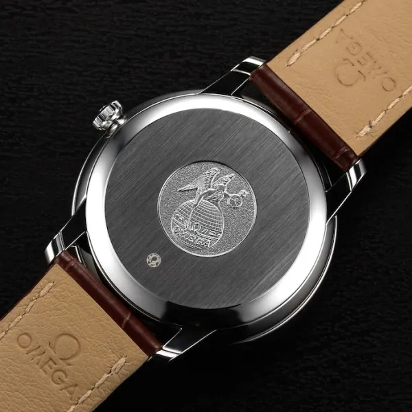 Omega De Ville Men Automatic Silver Leather Watch O42413402002002 - Image 6