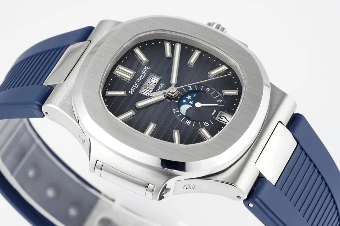 Patek Philippe Blue Nautilus Rubber Watch - Image 4