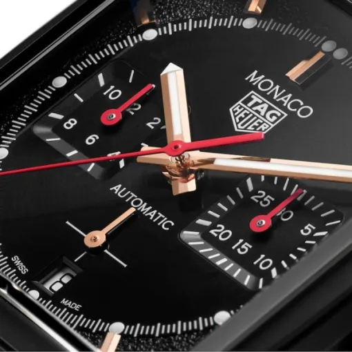 TAG Heuer Monaco Men Automatic Black Alligator Watch CBL2180.FC6497 - Image 2