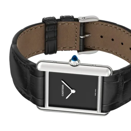 Cartier Tank Must Women Quartz Black Alligator Watch WSTA0072 - Image 4