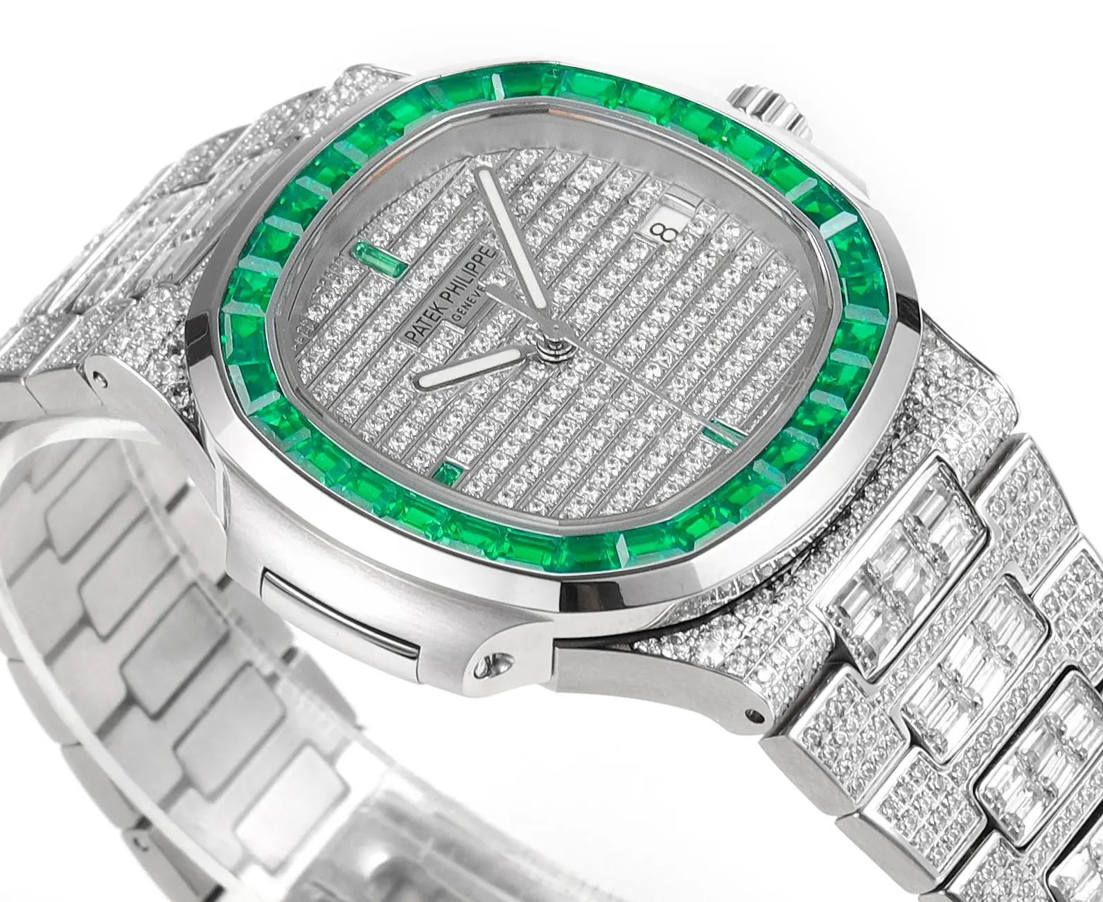 Patek Philippe Nautilus Platinum Green Watch - Image 5