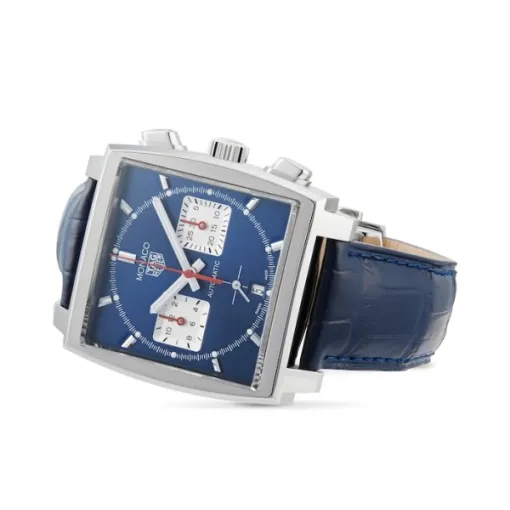 TAG Heuer Monaco Men Automatic Blue Leather Watch CBL2111.FC6453 - Image 5