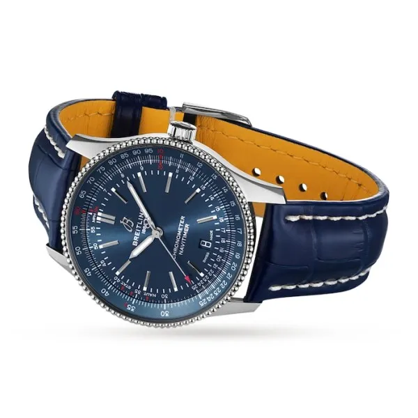 Breitling Navitimer Men Automatic Blue Alligator Watch A17326161C1P3 - Image 3