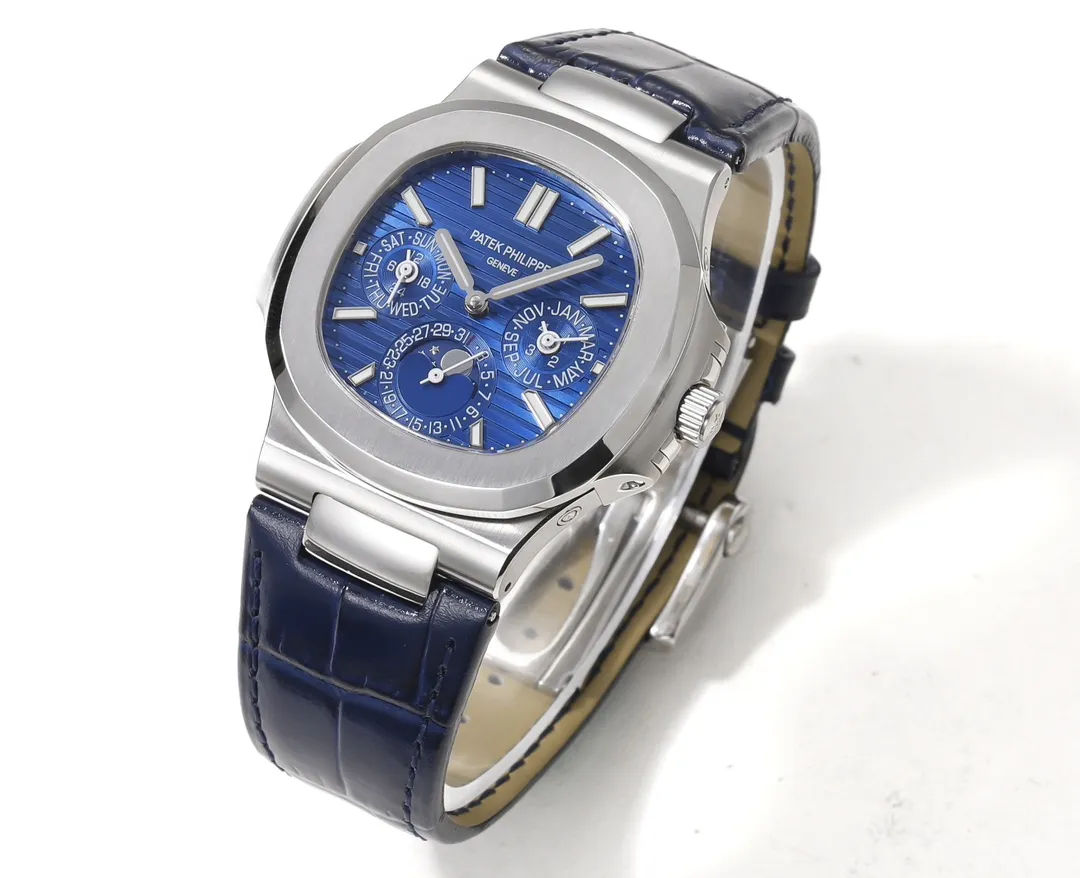 Patek Philippe Blue Nautilus Perpetual Watch - Image 3