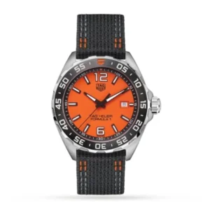 TAG Heuer Formula 1 Men Quartz Orange Canvas Watch WAZ101A.FC8305