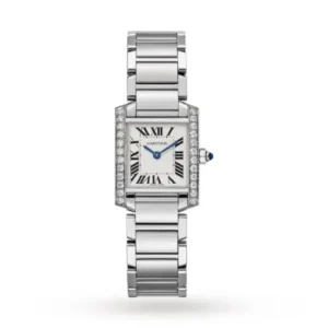 Cartier Tank Francaise Women Quartz Silver Stainless Steel Watch W4TA0008