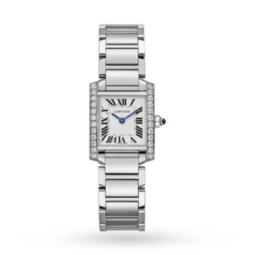 Cartier Tank Francaise Women Quartz Silver Stainless Steel Watch W4TA0008